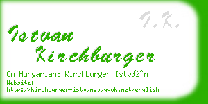 istvan kirchburger business card